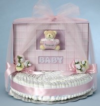 Forever Baby Book Diaper Cake-Girl Baby Gift - $168.00
