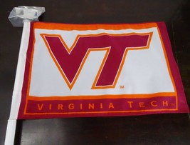 VT Game Day Car Window flag or Wall Mount 2 Sided 11&quot; x 18&quot; Virginia Tec... - $15.84