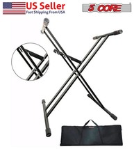 5Core Keyboard Stand Piano Riser Heavy Duty Double X w/ Bag Premium MIXER STAND - £24.76 GBP