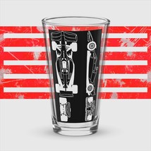 Formula 1 Race Car Beer Glass, Formula 1 Pint Glass, Formula One Beer Glass, Pin - £18.47 GBP