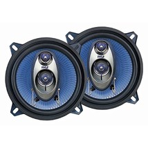 5.25 Car Sound Speaker (Pair) - Upgraded Blue Poly Injection Cone 3-Way 200 Watt - £43.15 GBP