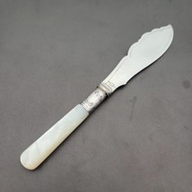 Antique Landers Frary Clark Mother of Pearl Handle Sterling Band Butter ... - £36.67 GBP