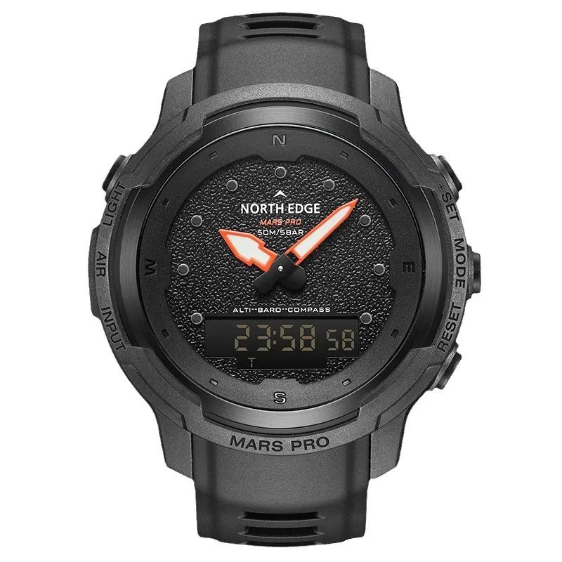 Watch For Men Outdoors Sports Watch Carbon Fiber Waterproof Clock Altitu... - $97.97