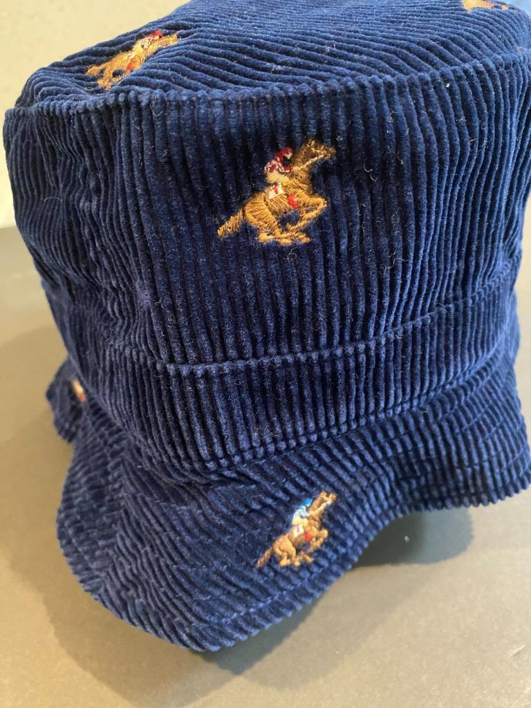 NWT Men's Women's Ralph Lauren Polo Players Blue Corduroy Bucket Hat S/M/L/XL Item image 3