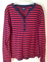 Chaps Ralph Lauren Women&#39;s XL Striped Button Down Long Sleeve Pullover - $13.13