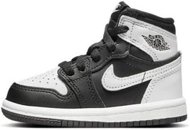 Jordan Toddlers 1 Retro High OG Basketball Sneakers,Black/White-White Si... - £65.34 GBP