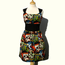 Rockabilly Pin up Dress / Monsters Vintage Inspired 1950s Horror Movie P... - £51.95 GBP