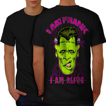 Alive Frank Dead Zombie Shirt Frankenstein Men T-shirt Back - £10.37 GBP