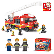Sluban Fire Engine Truck 270 Piece Building Bricks Set M38-B0221 NEW - £23.97 GBP