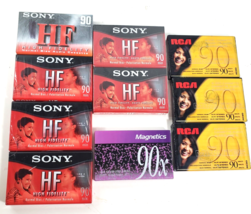 Lot of 10 NEW SEALED -  Sony HF 90 Minute Audio Cassette, RCA 90, Magnetics 90X - £15.63 GBP
