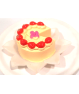 Barbie doll Cake Swan Lake flower petal plate iced icing frosting EUC! food - £3.93 GBP