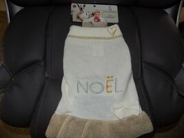 ELLEN DEGENERES WHITE-GOLD KNIT SWEATER DRESS "NOEL" SIZE MEDIUM NEW - $24.30