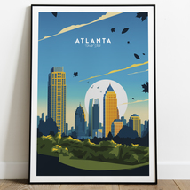 Atlanta Poster | Georgia Print, Skyline from Piedmont Park Wall Art &amp; Gift Idea - £20.65 GBP+