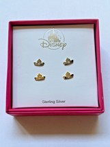 Disney Parks Princess Earrings Sterling, Double Set - 1 with gold overla... - £38.65 GBP