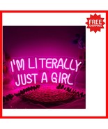 I&#39;M Literally Just A Girl Pink LED Neon Sign - Art Deco Wall Light 16.5&quot;... - $53.45