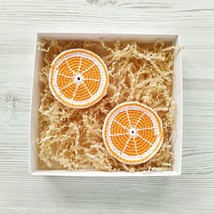 Absorbent Car Coasters Set of 2, Fruit Coasters for Drinks Handmade Cup Mat - $12.24