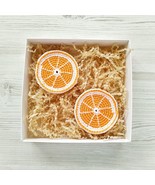 Absorbent Car Coasters Set of 2, Fruit Coasters for Drinks Handmade Cup Mat - $12.24