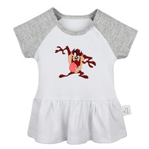 Funny Cartoon Angry Taz Mania Newborn Baby Dress Toddler 100% Cotton Clothes - £10.21 GBP