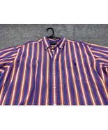 Ralph Lauren Golf Dress Shirt Mens Large Tilden Cotton Stripes Small Pony - £10.95 GBP