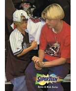 Aaron Carter Nick Carter Spice Girls 11" x 8" Teen Magazine Pinup Mini P... - $6.94