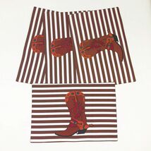 Cowboy Boot and Stripes Printed Placemats 13x19 inches Set 4 - $237.21 MXN Cowboy Boot and Stripes Printed Placemats 13x19 inches Set 4 - $237.21 MXN