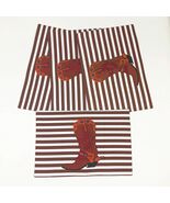 Cowboy Boot and Stripes Printed Placemats 13x19 inches Set 4 - $236.18 MXN