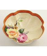 ANTIQUE NORITAKE JAPAN HAND PAINTED PORCELAIN FLORAL NUT BOWL CANDY DISH FOOTED - $25.00