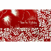 DIANE VON FURSTENBERG VTG Silk Scarf BARR &amp; BEARDS Red White Fireworks 2... - $60.59