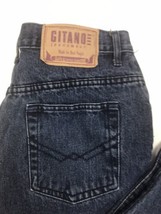 Vintage Gitano Blue Denim Jeans Womens Size 14 High Rise Straight Cut - £29.07 GBP