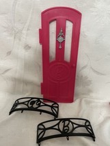 Barbie 2015 Dream House Pink Front Door + 2 Black Rails Replacement Part... - $24.70