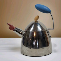 Vintage Michael Graves Stainless Steel Tea Kettle With Whistle Spout Teapot - $46.34