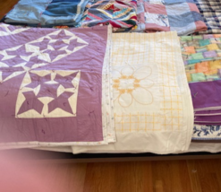 Part 2 - 1960 - 1970s Vintage Tie Quilts - $30.00+