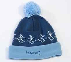 Merkley Headgear I Can Ski Knit &amp; Fleece Beanie Ski Cap Youth Boys 4-7  NWT - $14.84