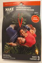 Make Market 4" Plaque Ceramic Sublimation Ornaments, 3 CT - $15.83
