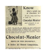 Chocolat Menier Hot Cocoa 1894 Advertisement Victorian Beverage Cakes AD... - €17,15 EUR