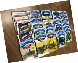 32 Vintage seed packets w/seeds 1990-2021&#39;s -Crafts, Art. Scrapbook, Multi Uses - £51.94 GBP