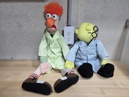 Nanco Jim Henson Beaker 22&quot; &amp; Dr. Bunsen Honeydew 16&quot; Plush W/ Tag Muppets VTG  - £96.01 GBP