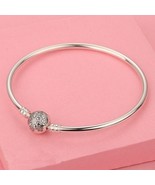 925 Sterling Silver Snowflakes Bangle with CZ Stamped “Unique as you are... - $47.33 CAD