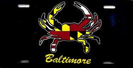 Baltimore Maryland Crab with Flag Design License Plate - $14.99