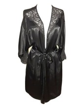 Vintage Bert Yelin For Iris Black Sexy Sz Small Robe - £38.05 GBP