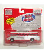 HO Burlington Railroad Los Angeles GMC PD 4103 Bus Mini Metals Diecast 3... - $24.99