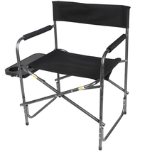 Ozark Trail Director’s Chair with Side Table, Adult, Black - £38.09 GBP