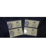 US PROOF MINT SETS/1999,2000,2001,2002 10 coin sets each in ORIGINAL PAC... - $962.42 MXN