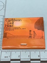 Vintage Matchbook Cover  Caribbean Gulf Hotel  Clearwater Bch  Fl  gmg  unstruck - £9.72 GBP