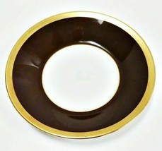 Haviland Limoges Laque De Chine Gold Rim - Chocolat Flat Cup Saucer, 5 7/8&quot; D - £17.20 GBP