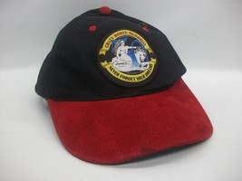 Crazy Horse Memorial Patch Hat Vintage Black Red Strapback Baseball Cap - £24.10 GBP
