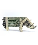 Dollar Origami RHINO Made with REAL MONEY Handmade Cash Art Animal Rhino... - $24.95+