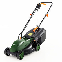 12-AMP 13.5 Inch Adjustable Electric Corded Lawn Mower with Collection Box-Green - $3,211.42 MXN