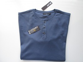 APT.9 Luxury Short Sleeve Crewneck Men’S Henley T-Shirt Indigo Sky Xl Msrp $36 - £11.06 GBP