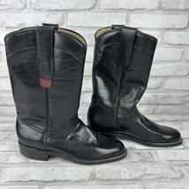 Tony Lama Womens Black Cowgirl Boots Size 4 B 13335 9557 - £28.41 GBP
